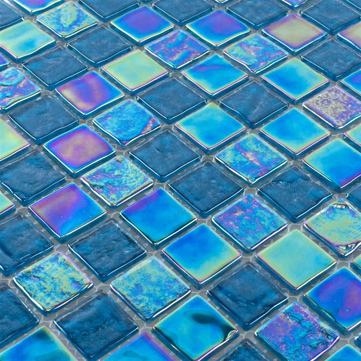 Üvegmozaik Csempék Gyöngyház Hatású Carlos Kék 23