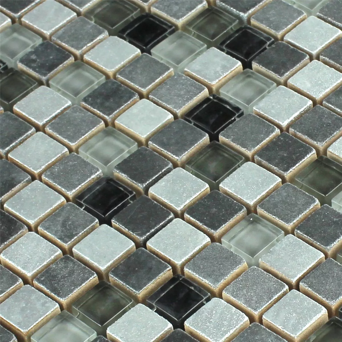 Uzorak Mozaik Pločice Staklo Prirodni Kamen Mix