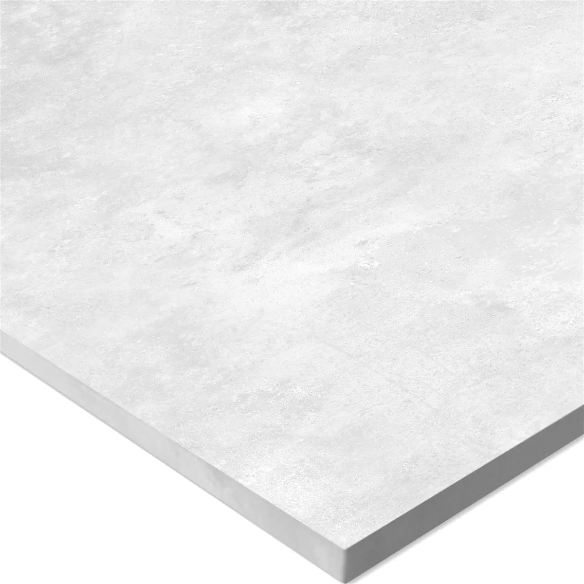 Lattialaatta Illusion Metallin Näköinen Lappato Valkoinen 60x60cm