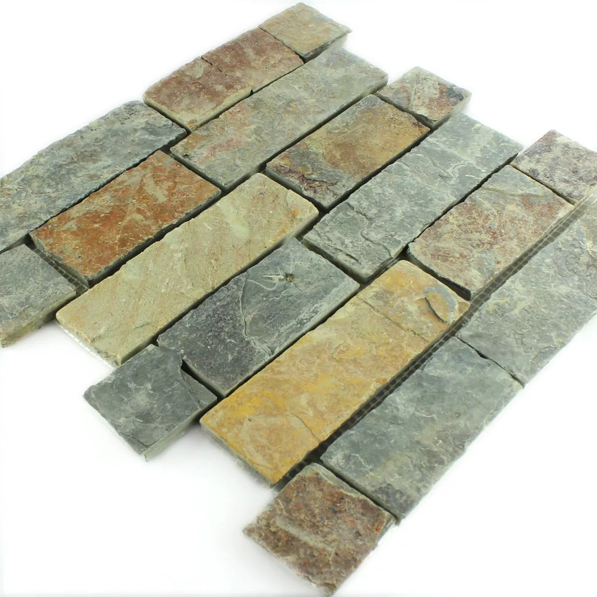 Azulejo Mosaico Ardósia Gidley Ferrugem Marrom Brick