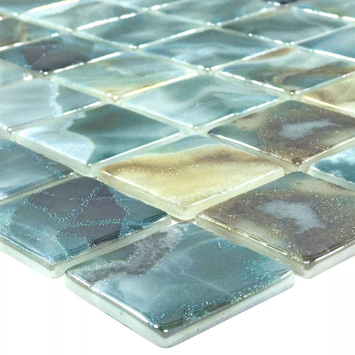 Glass Pool Mosaic Tiles Carolina Light Green