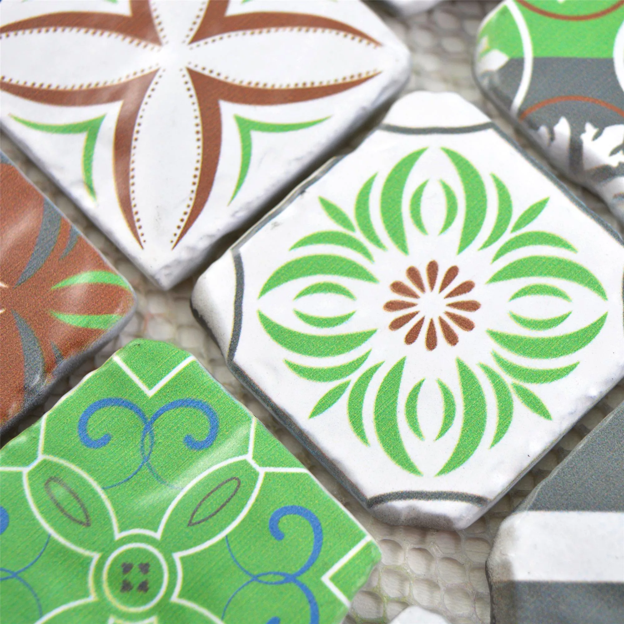 Mønster fra Glass Mosaikk Fliser Starlite Retro Farget 