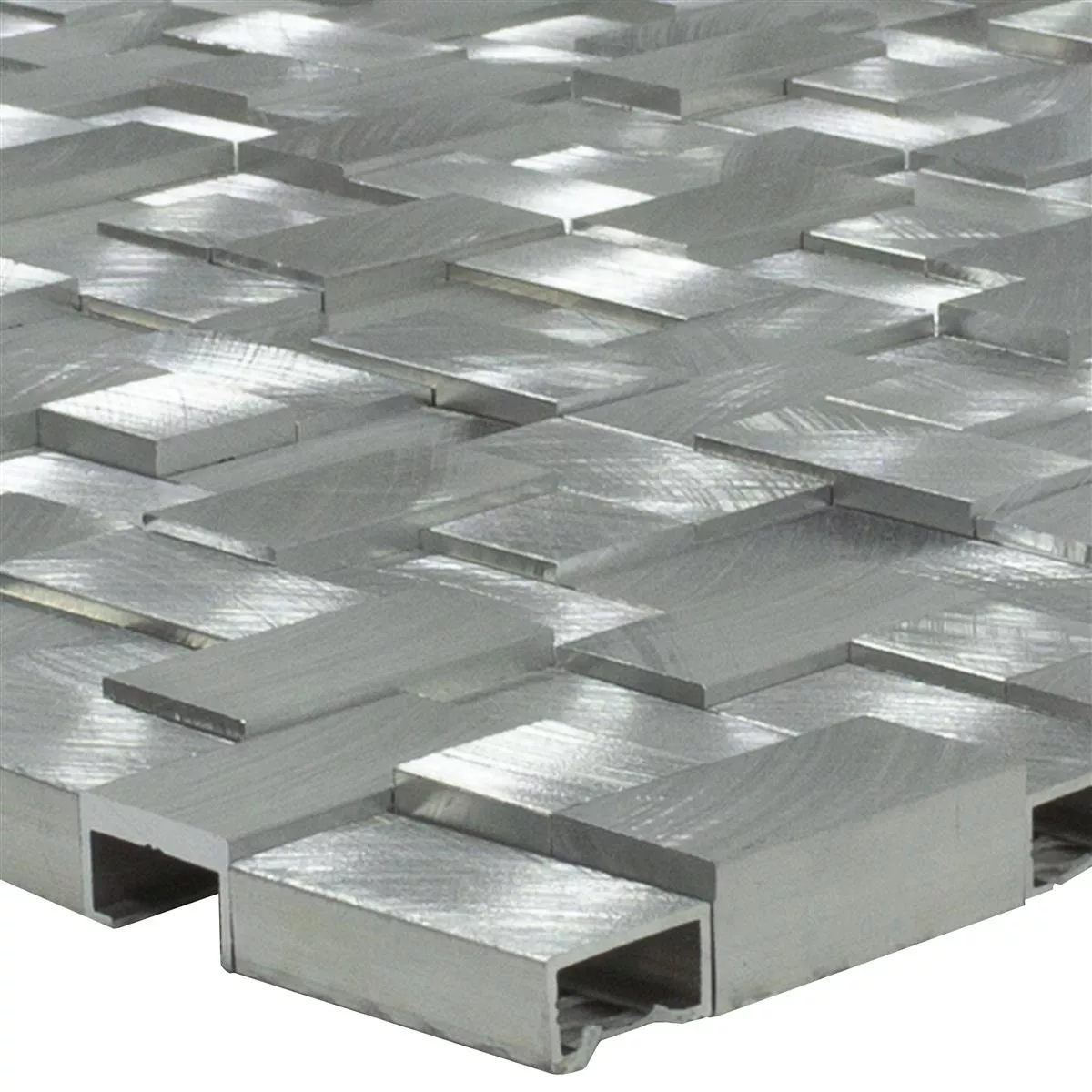 Campione Alluminio Metallo Mosaico Quantum Argento
