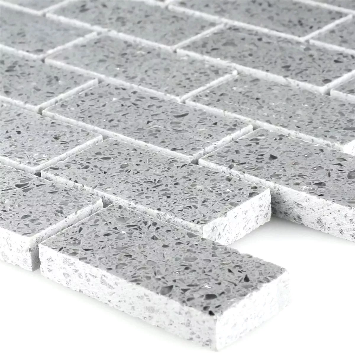 Sample Mosaic Tiles Resin Quartz Grey