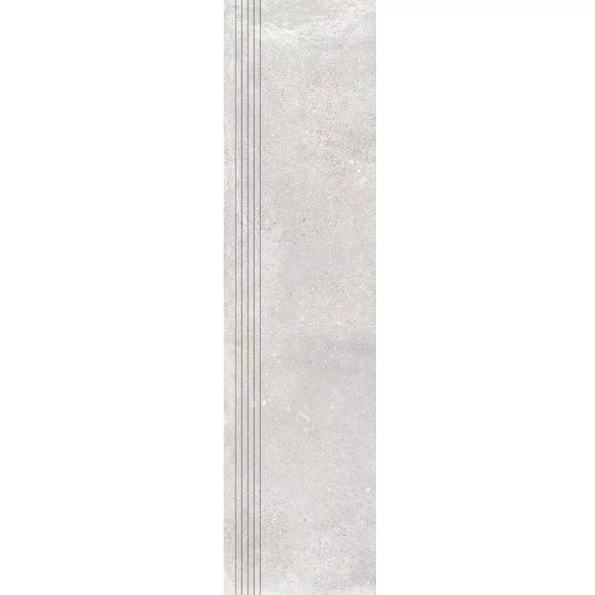 Rillenstufe Platinum Steinoptik Hellgrau 30x120 cm