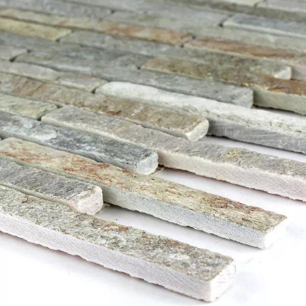 Mosaïque Pierre Naturelle Quartzit Beige Mix Sticks Mosaïque Pierre Naturelle Quartzit Beige Mix Sticks