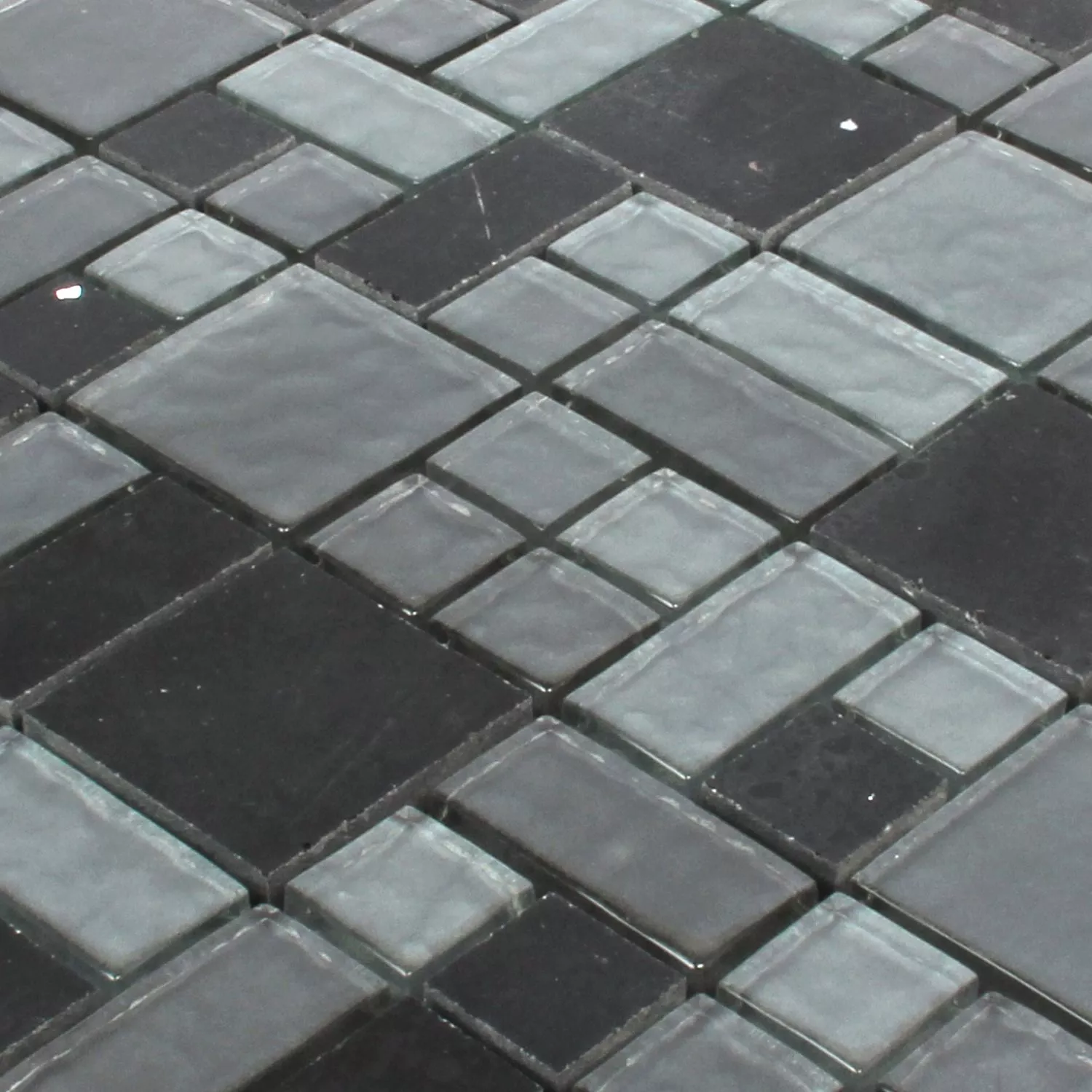 Mosaic Tiles Lauria Glass Resin Black