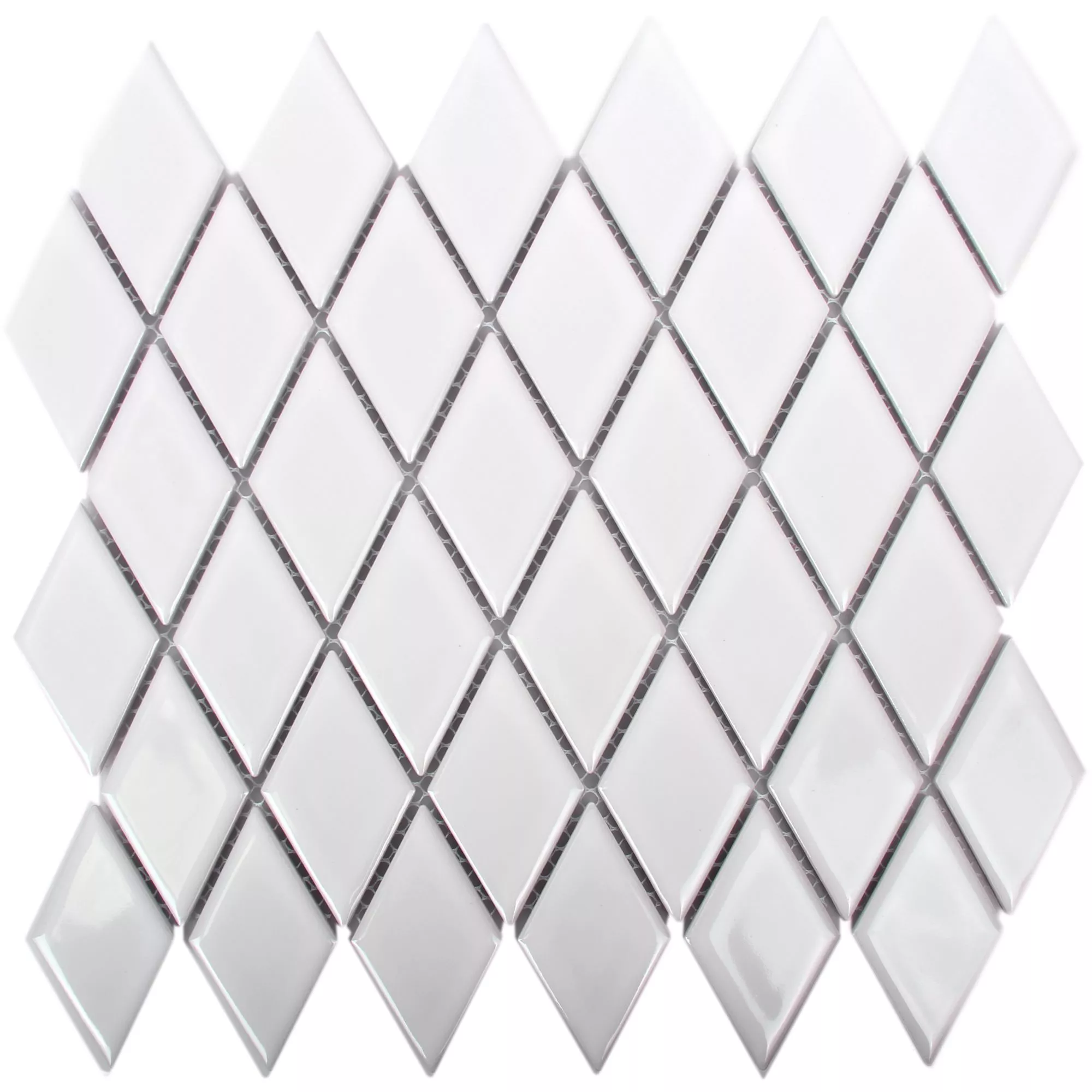 Πρότυπο από Kεραμικά Ψηφιδωτά Πλακάκια Muscovy Tετράγωνο Ασπρο