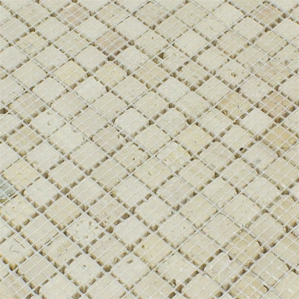 Muster von Marmor Naturstein Mosaik Fliesen Antika Mix Silber Creme