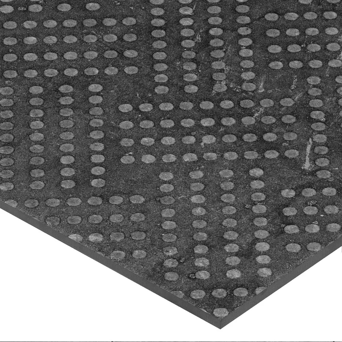Floor Tiles Chicago Metal Optic Anthracite R9 - 18,5x18,5cm Pattern 1