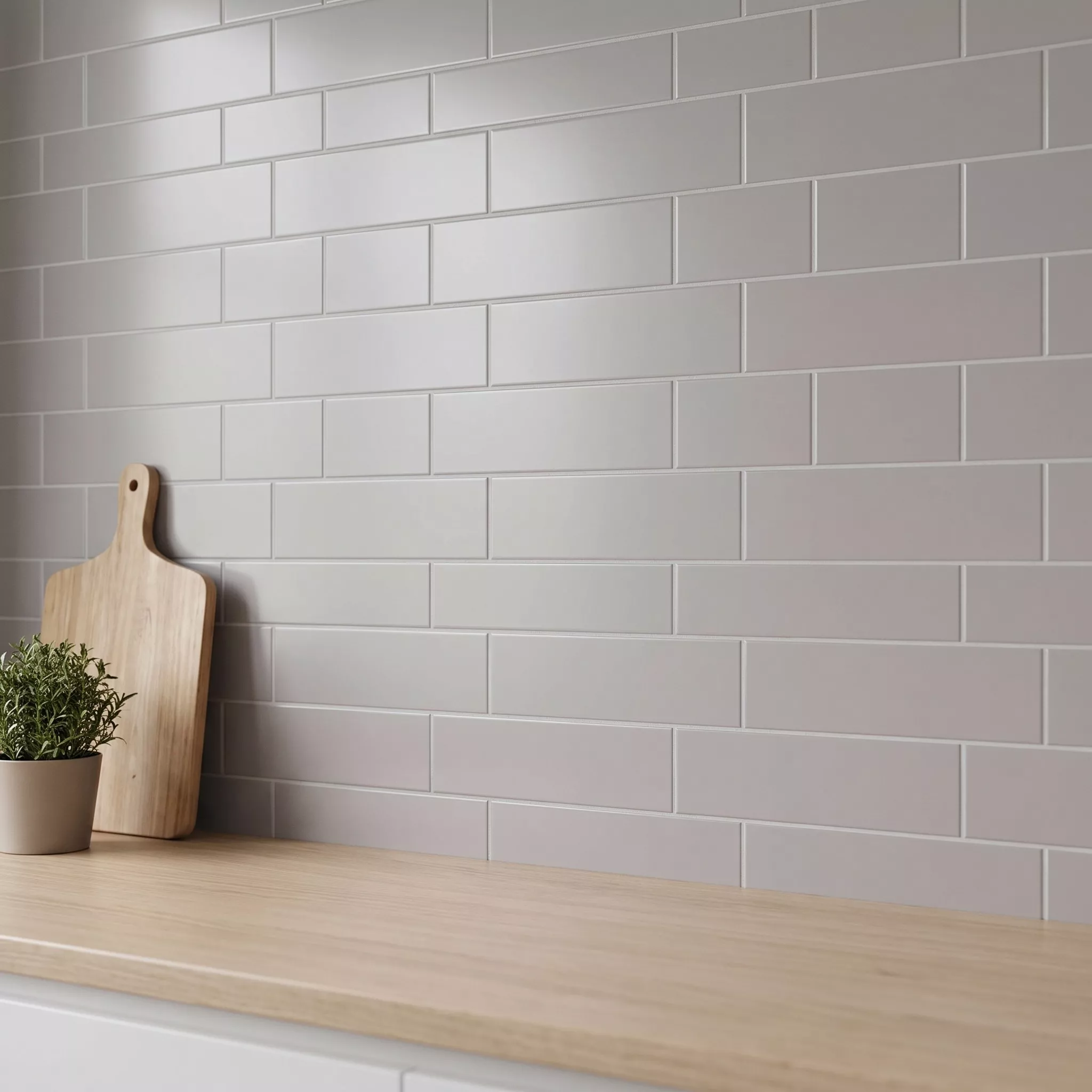 Metro tegel Grijs Mat 10x20 cm Zonder Facet Avebury Gris