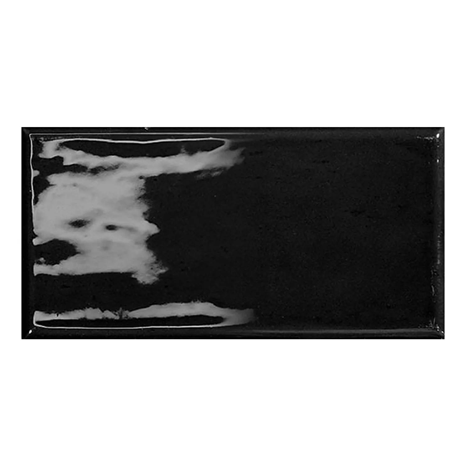 Calissi Schwarz Glänzend Rustikal 7,5x15 cm Negro
