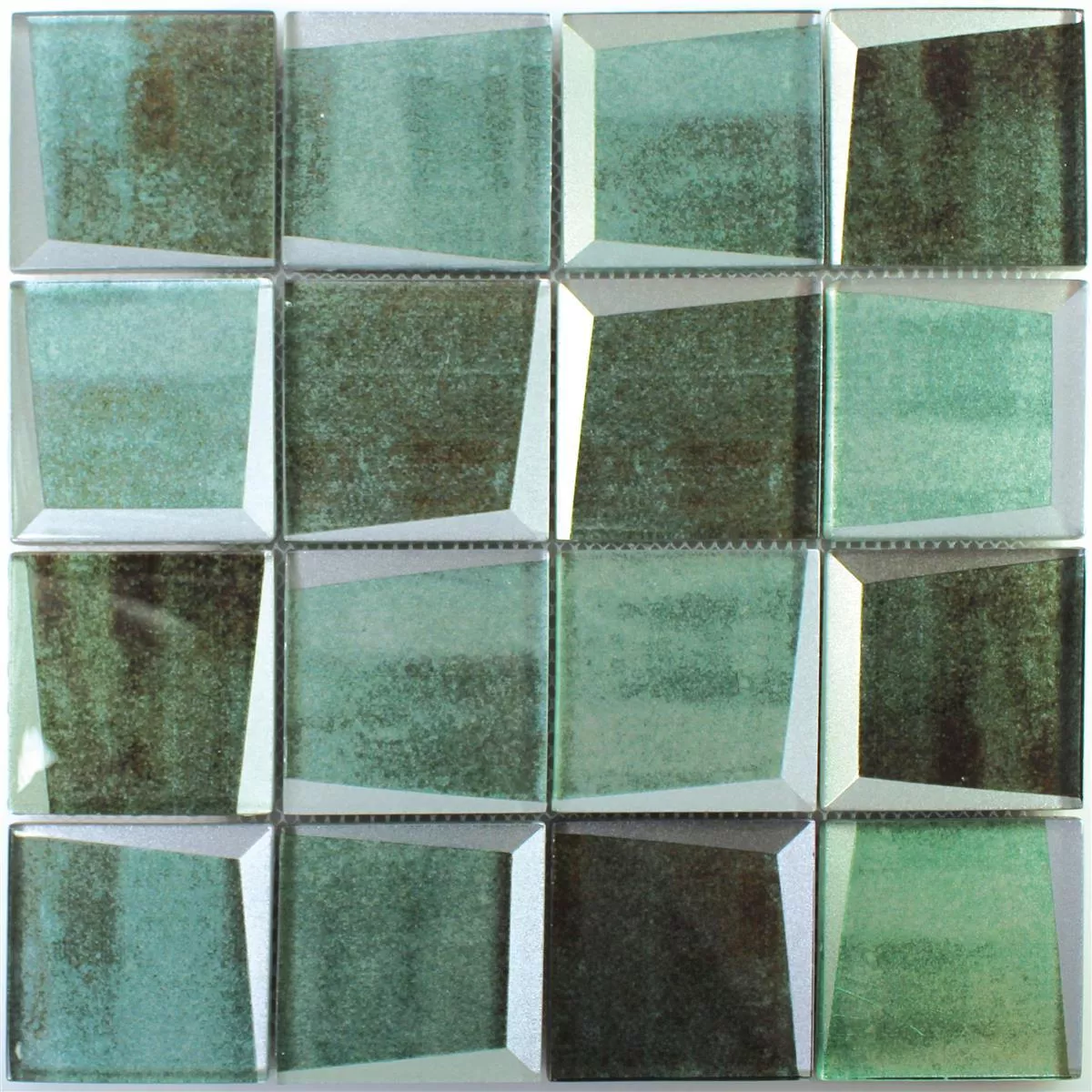 Mosaico De Vidro 3D Óptica Leonora Verde