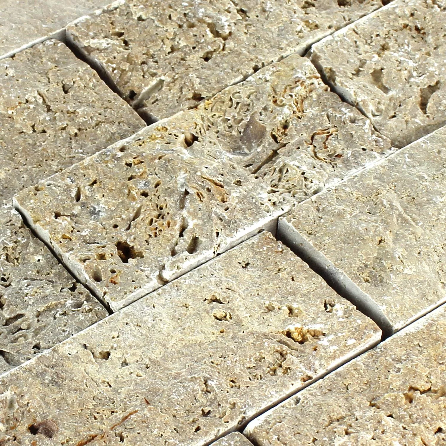 Ψηφιδωτά Πλακάκια Φυσική Πέτρα 3D Sumba Noce Brick