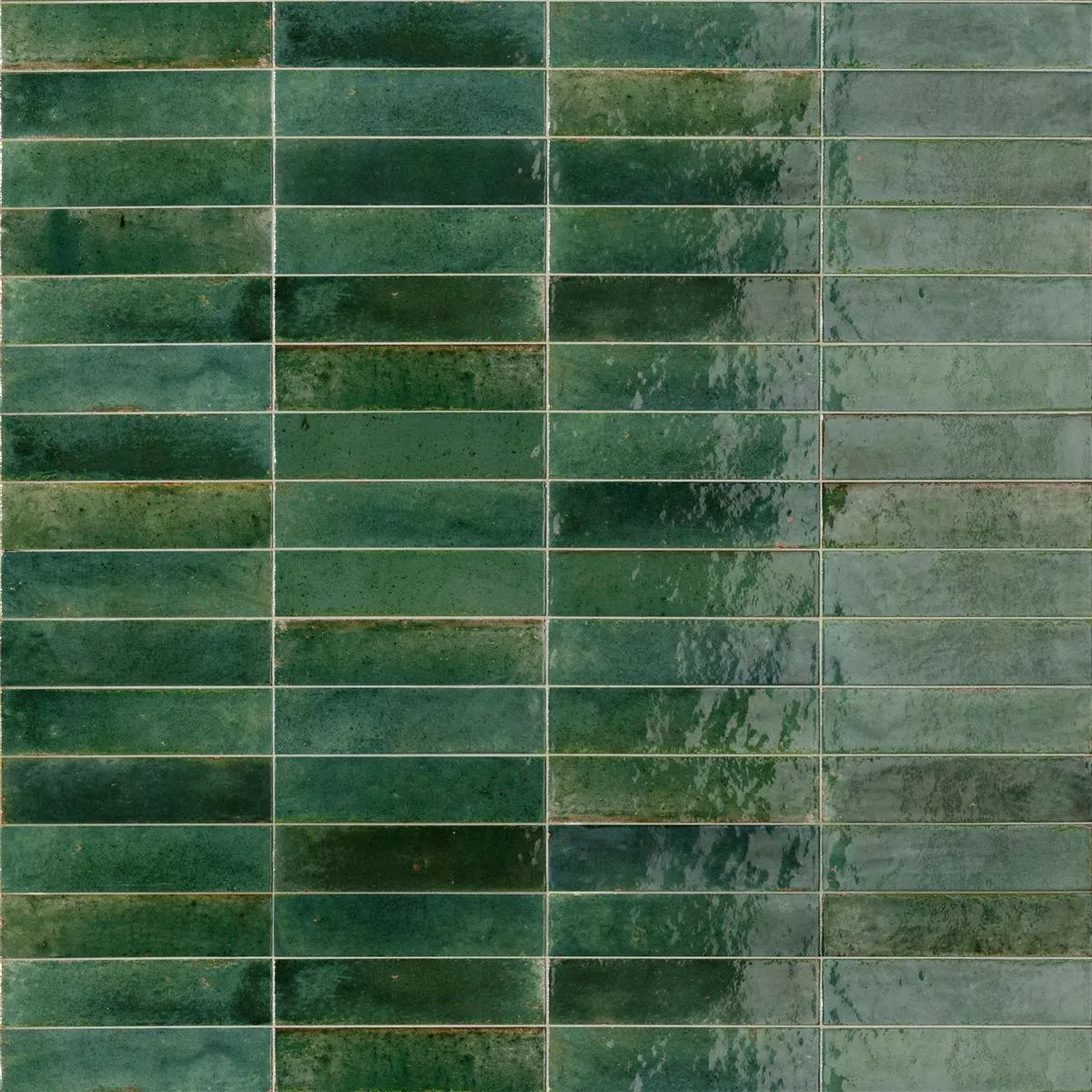 Wall Tiles Laguna Glossy Waved Green 6x24cm