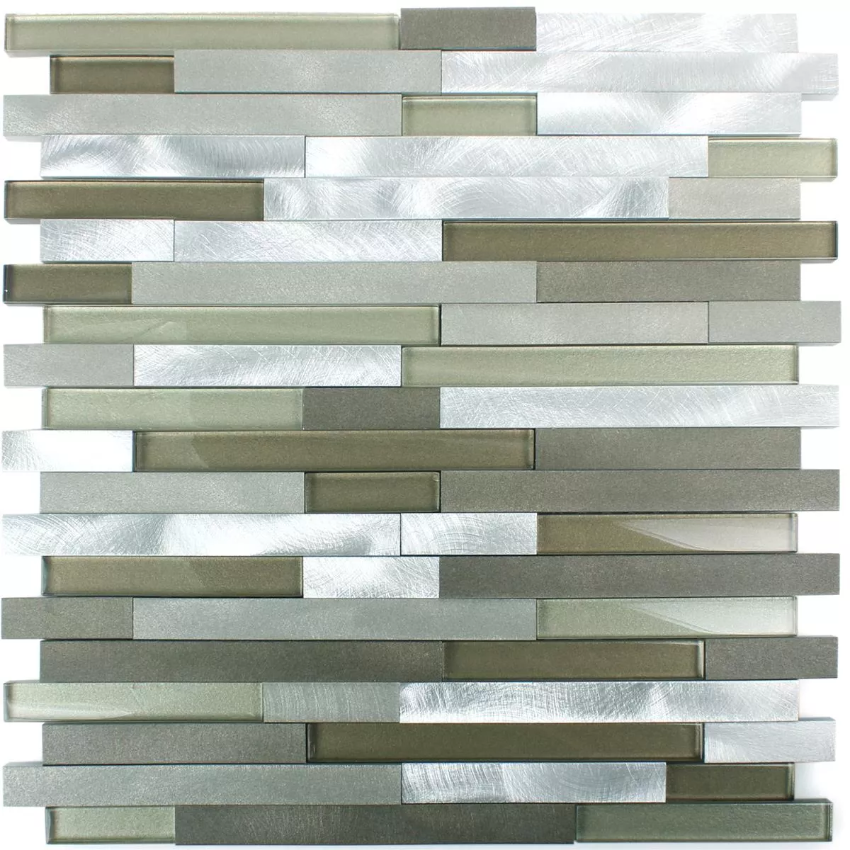 Mosaic Tiles Glass Metal Margariti Brown Silver