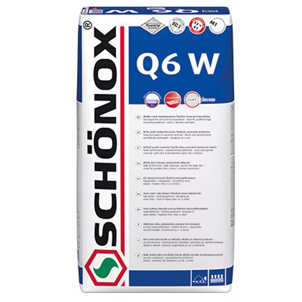 Tile adhesive Schönox Q6 W (wall &amp; floor) universal adhesive (25 kg) (white)