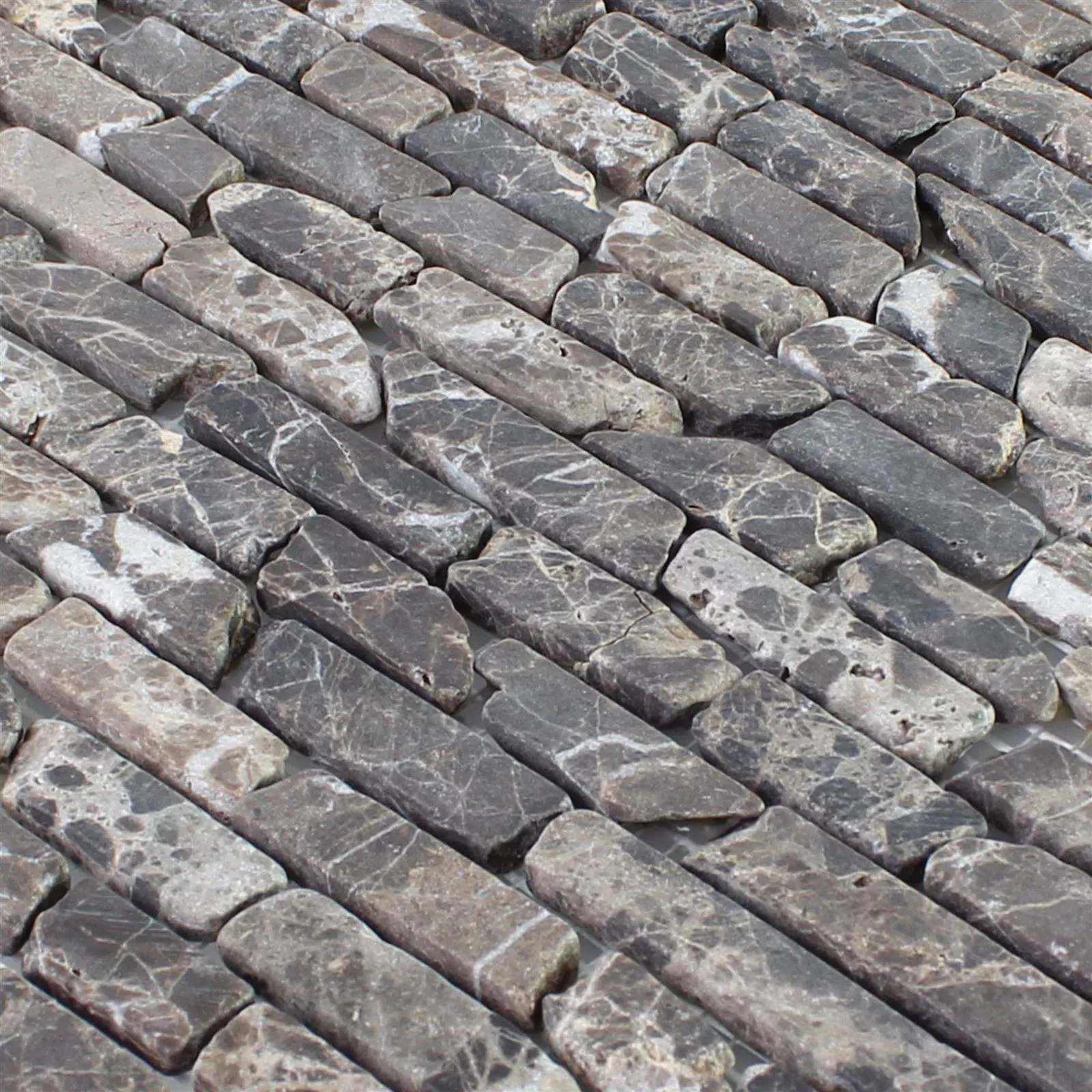 Uzorak Mramor Prirodni Kamen Mozaik Pločice Rocky Smeđa