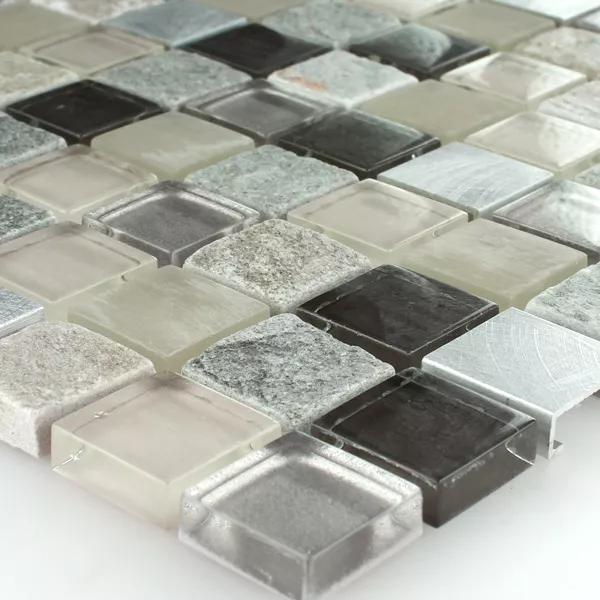 Mosaic Tiles Aluminium Glass Natural Stone Quartzite