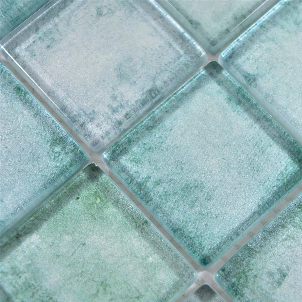 Glass Mosaic Tiles Clementine Green
