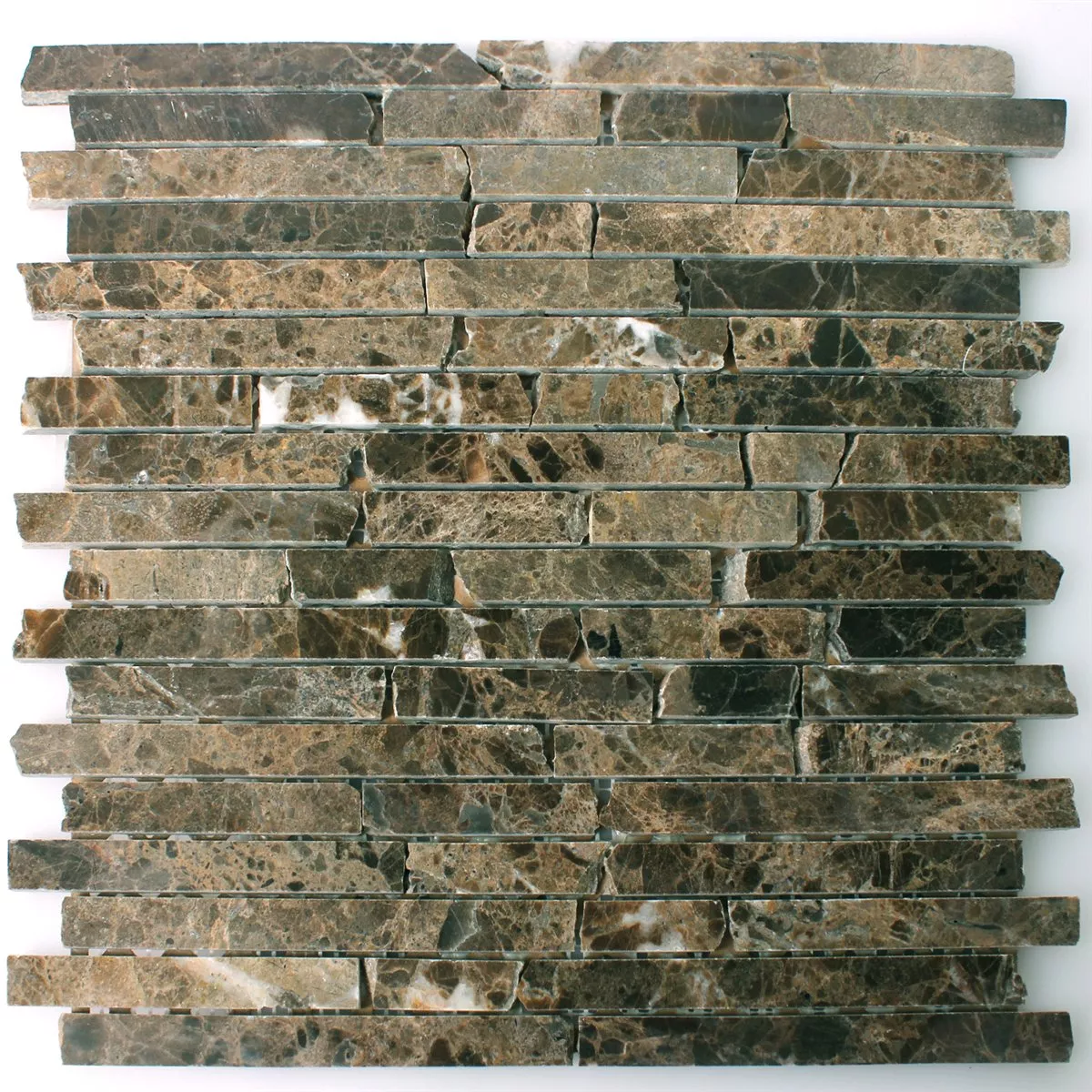 Mosaic Tiles Natural Stone Marble Impala Brown Polished