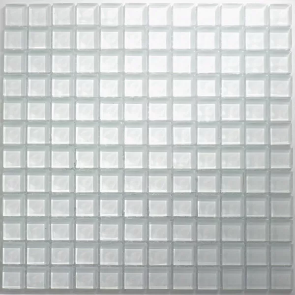 Mosaic Tiles Glass Uni 23x23x8mm White
