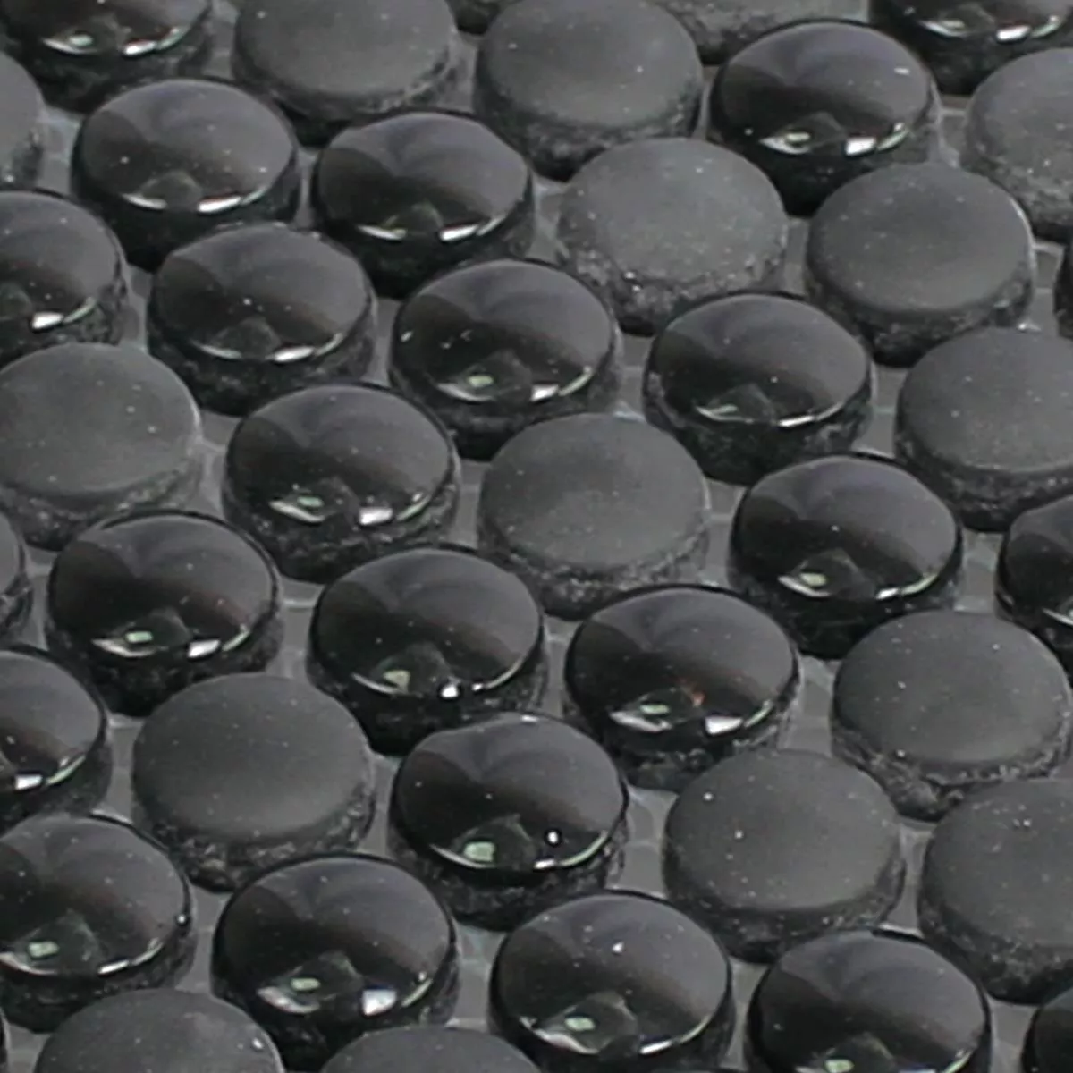 Sample Glasmozaïek Tegels Bonbon Rond Eco Zwart