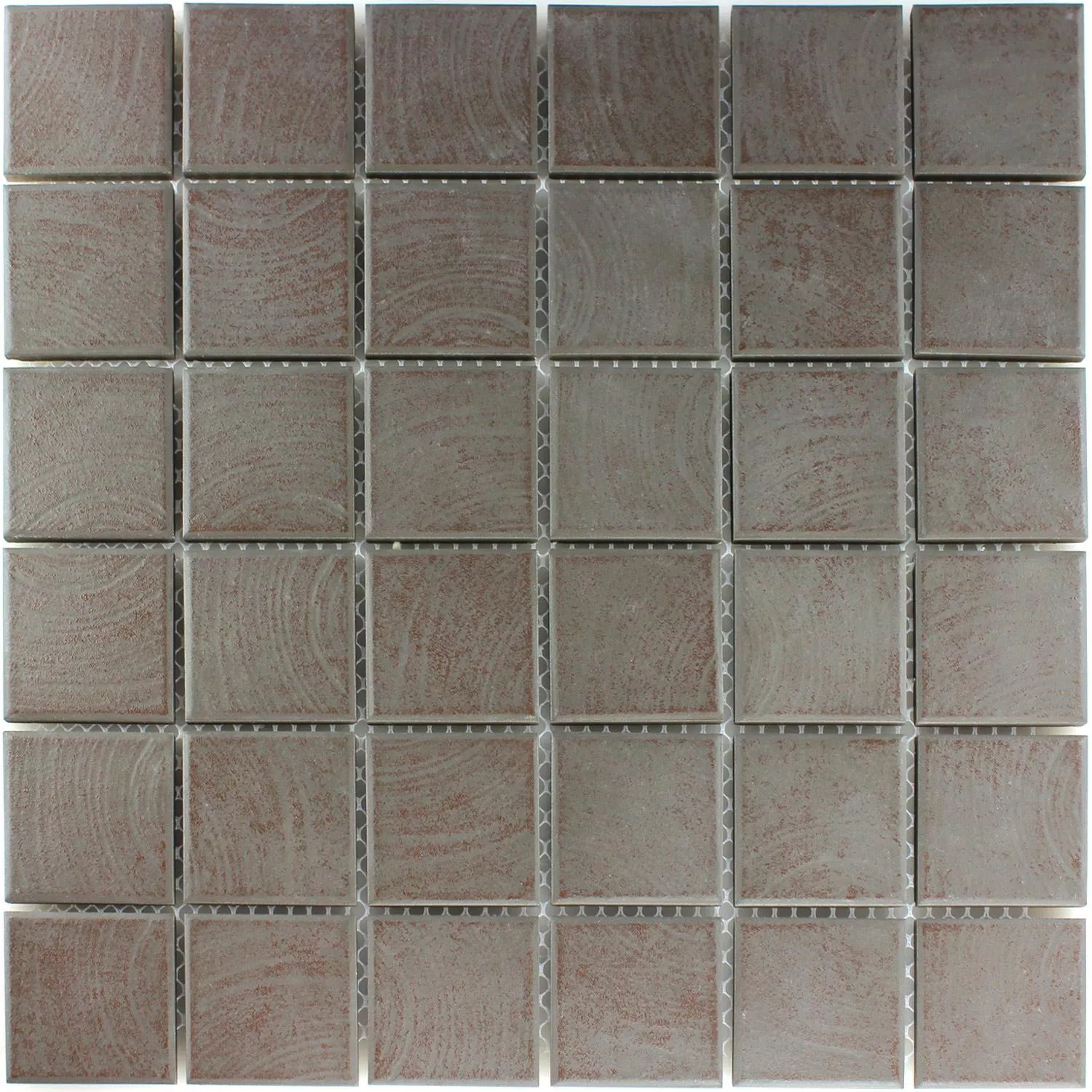 Uzorak Mozaik Pločice Keramika Protuklizan Smeđa Strukturiran