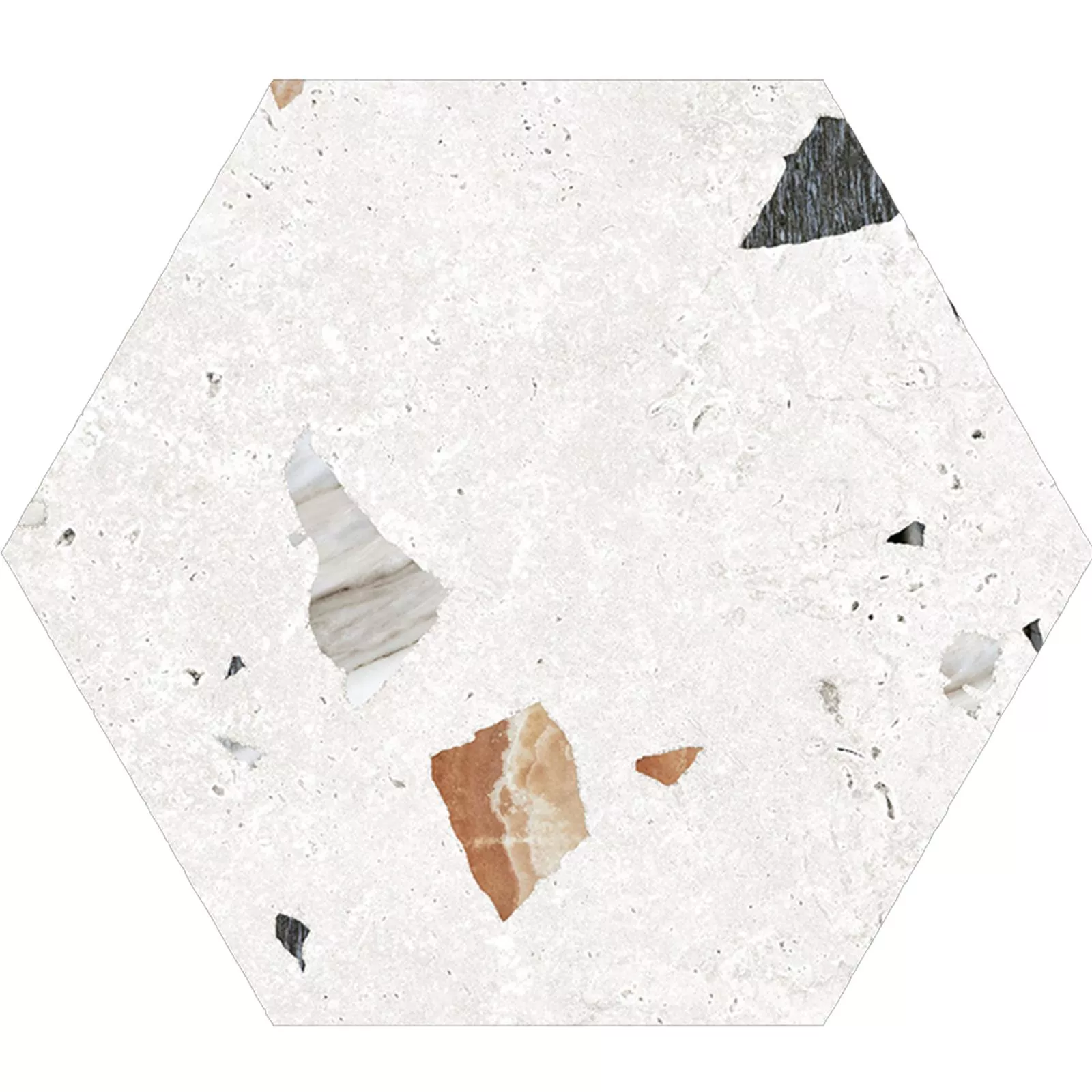 Sample Floor Tiles Moderno Hexagon Blanc Colored