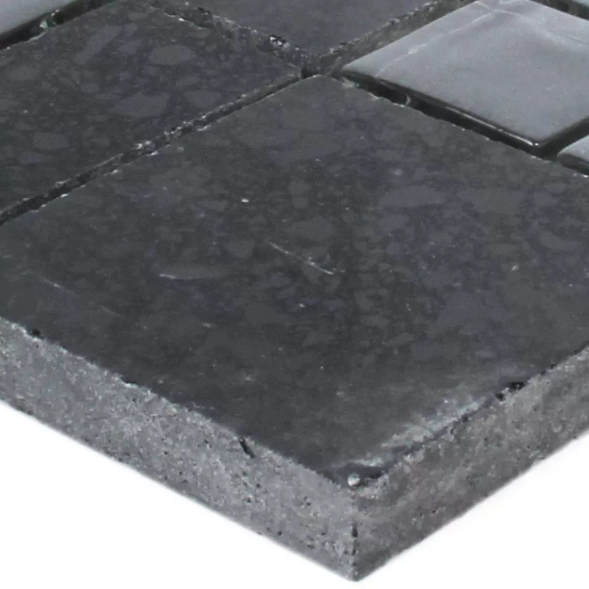 Πρότυπο από Ψηφιδωτά Πλακάκια Lauria Ποτήρι Tεχνητή Πέτρα Μαύρος
