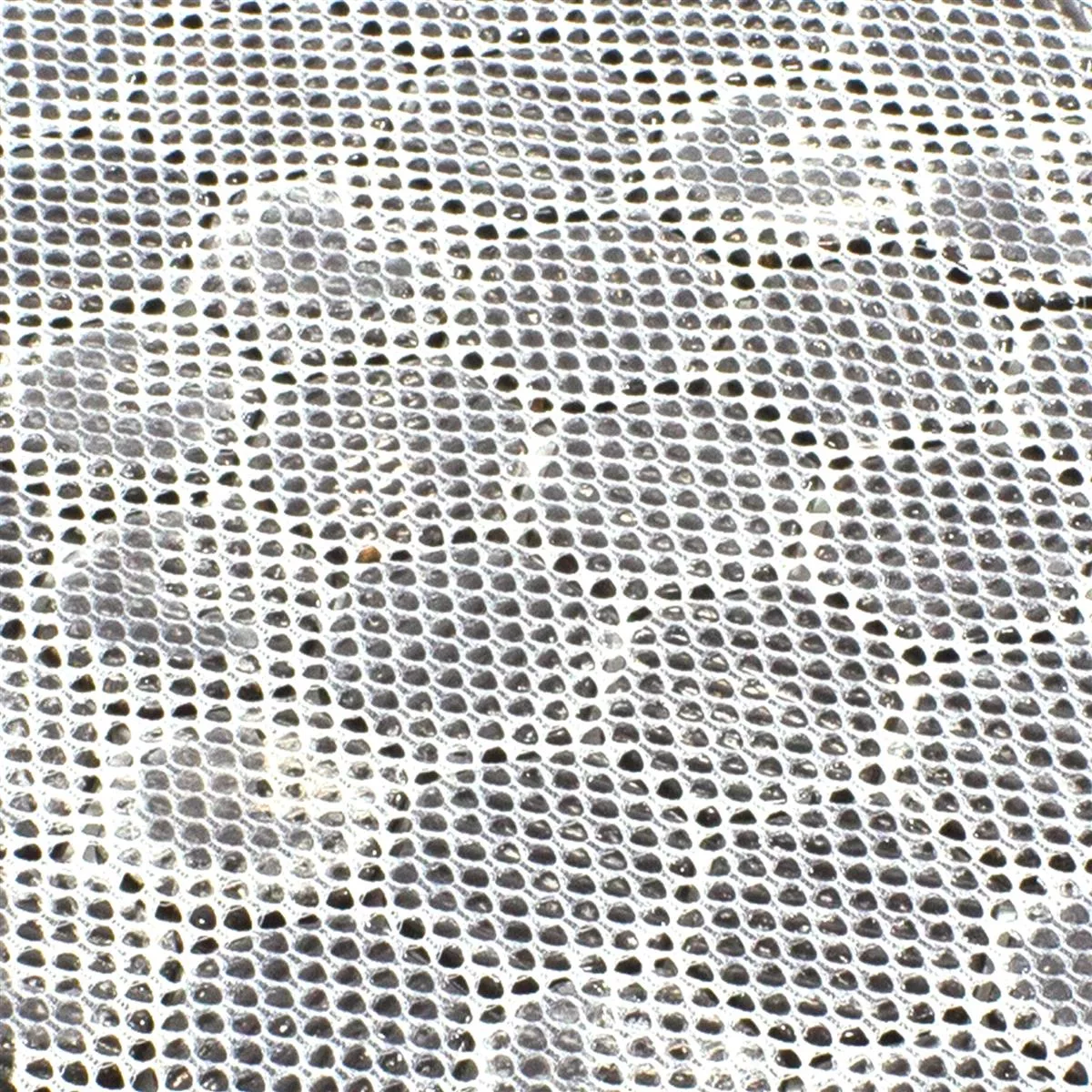 Glasmosaik Fliesen Leopard Hexagon 3D Grau