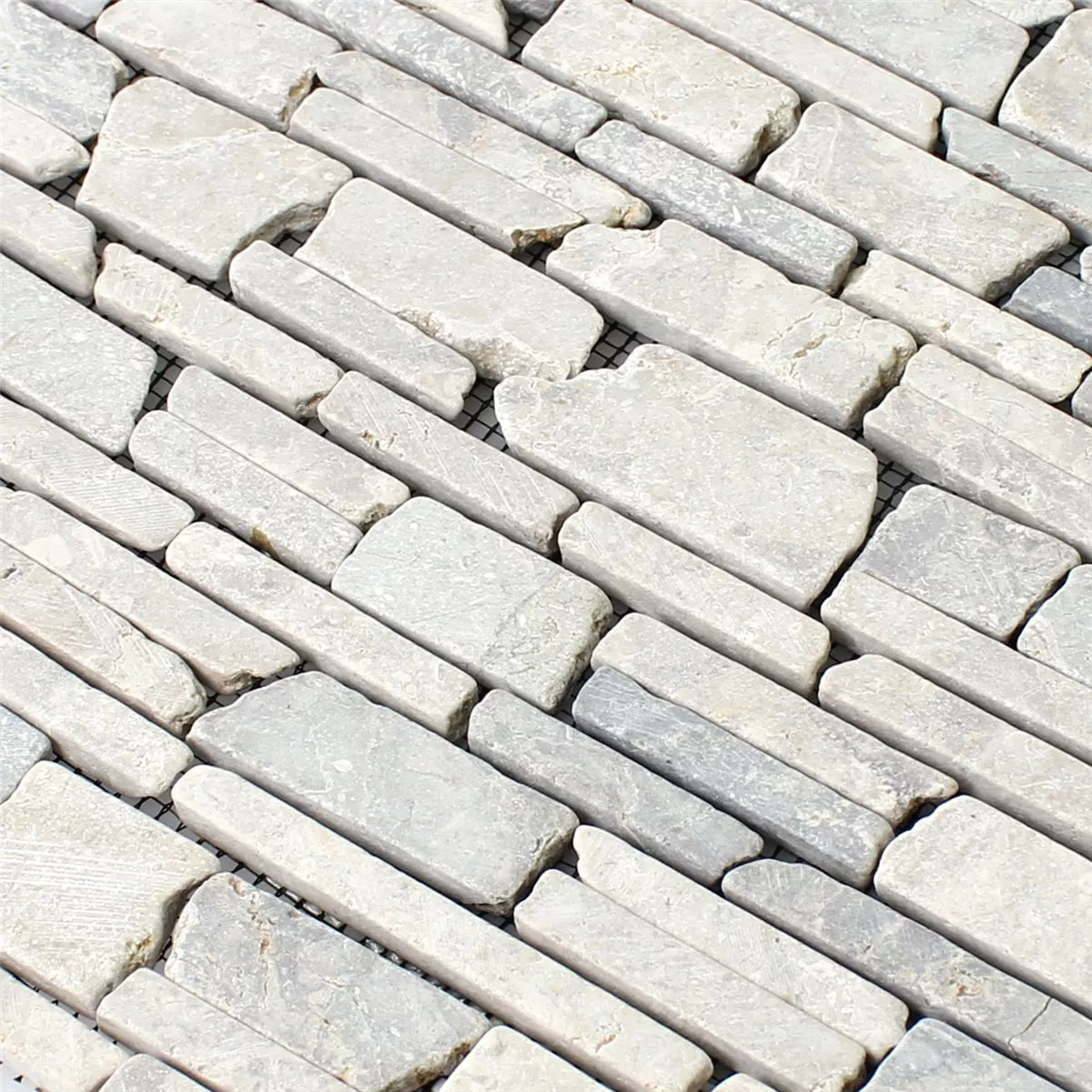 Mozaik Pločice Mramor Brick Uni Grey