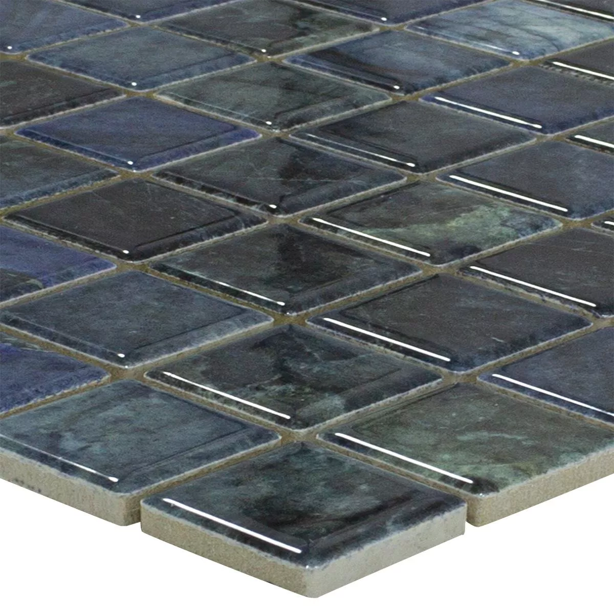 Ceramic Mosaic Tiles Elysium Marble Optic Blue 23