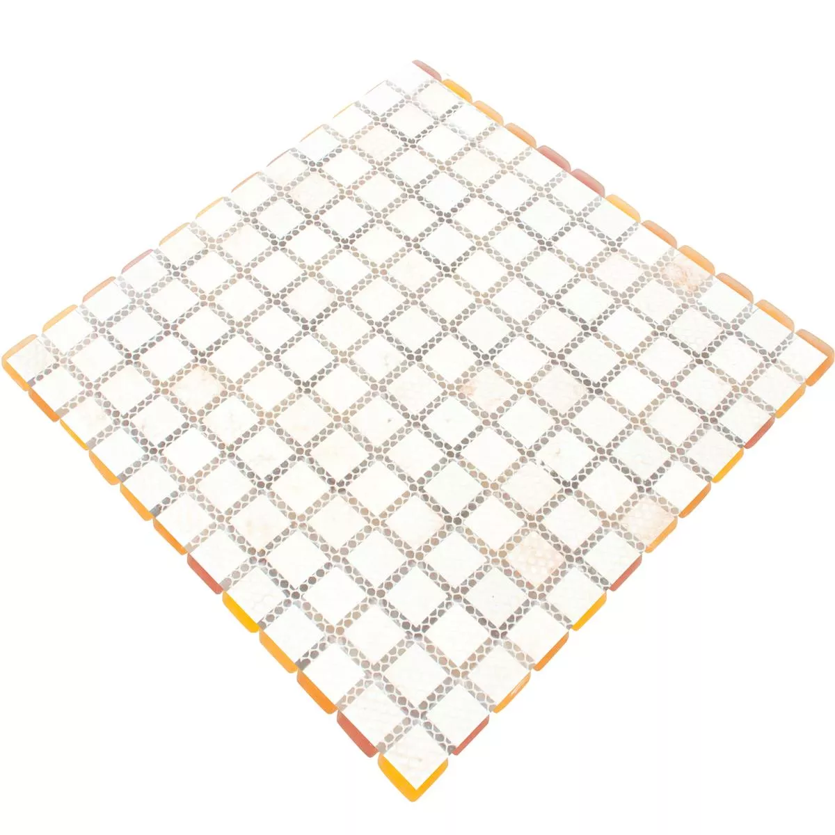 Glass Mosaic Tiles Ponterio Frosted Orange Mix