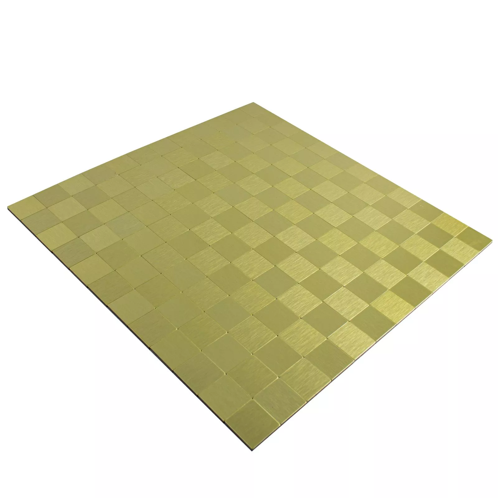 Padrão de Azulejo Mosaico Metal Autoadesivo Vryburg Ouro Quadrada 