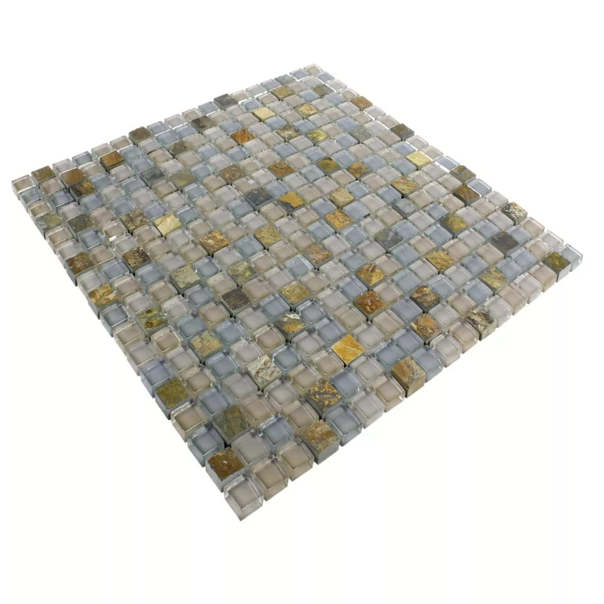 Vzorek Mozaiková Dlaždice Mramor Java Sklomix Apollo Hnědá 