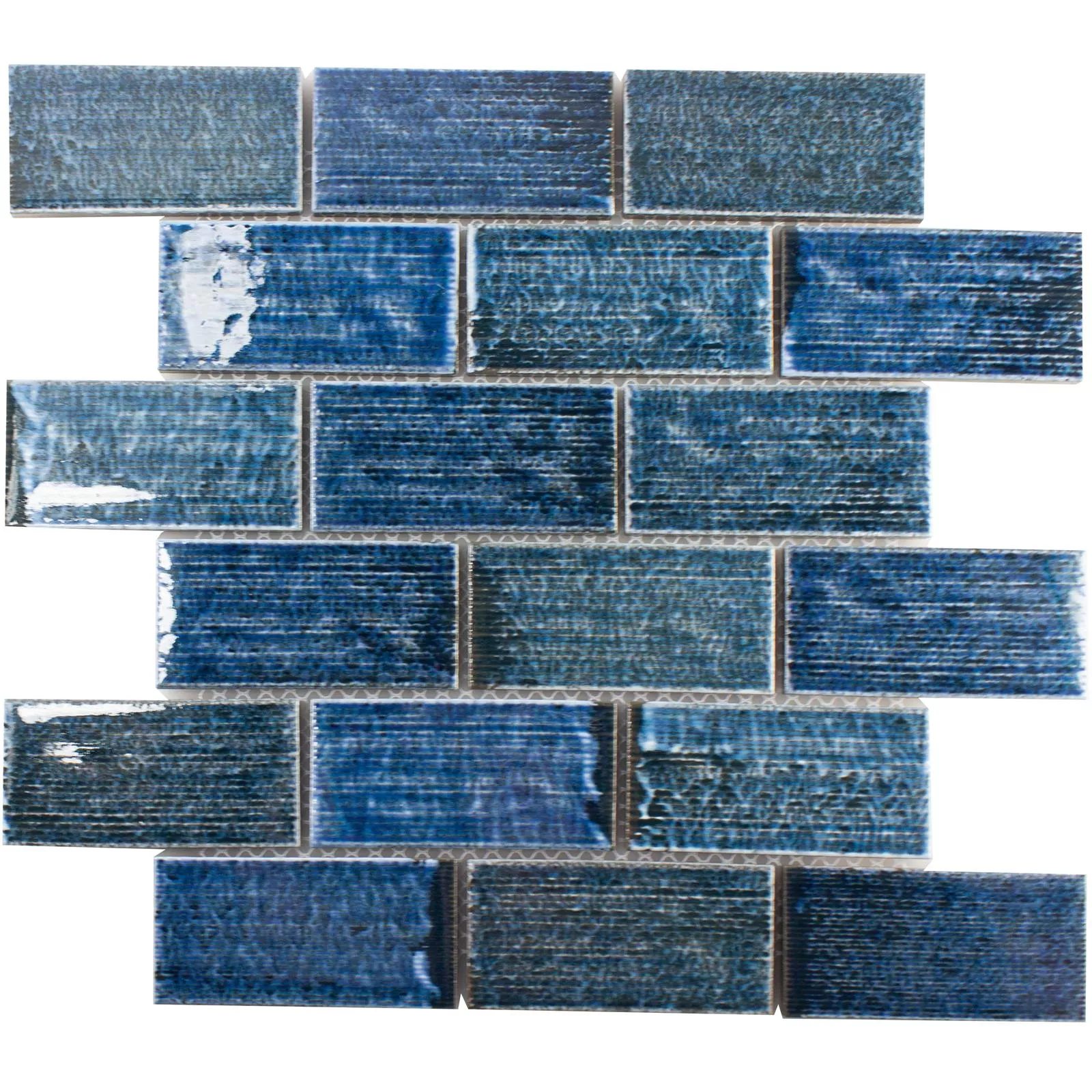 Uzorak Keramika Mozaik Pločice Bangor Sjajne Tirkizna Pravokutnik