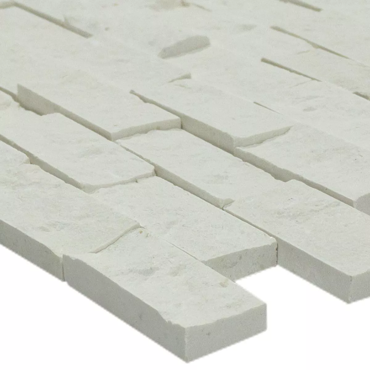 Mosaikfliese Naturstein Medina Weiss