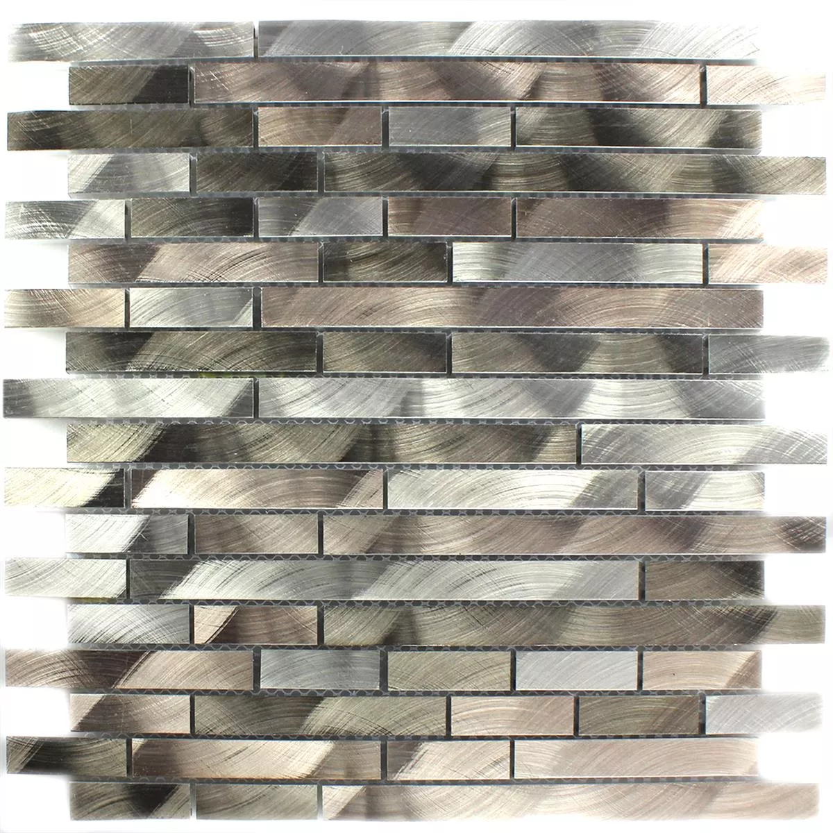 Kuvio osoitteesta Mosaiikki Laatat Alumiini Metalli Sahara Ruskea Mix