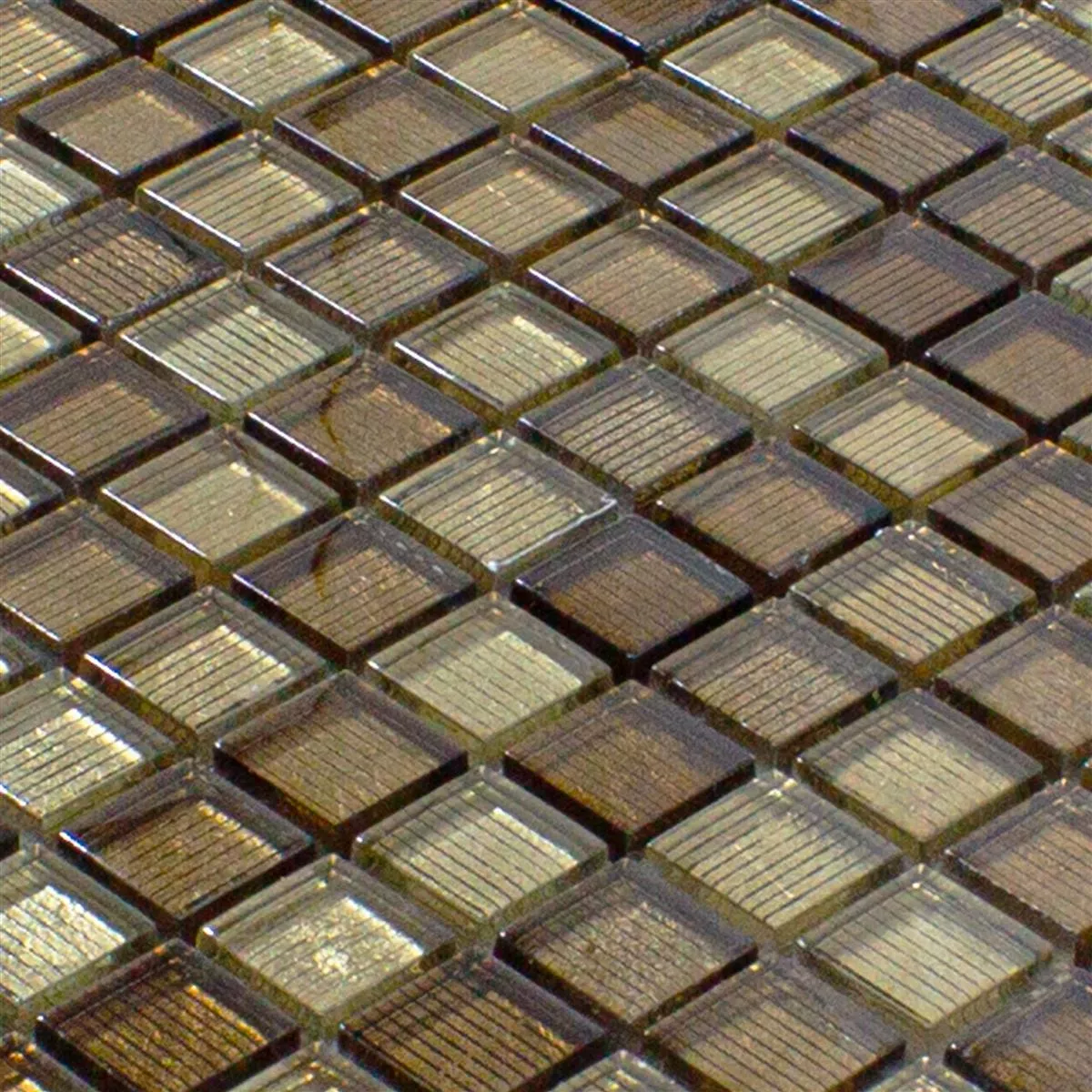 Sample Glasmozaïek Tegels Tyson Gestructureerde Bronzen
