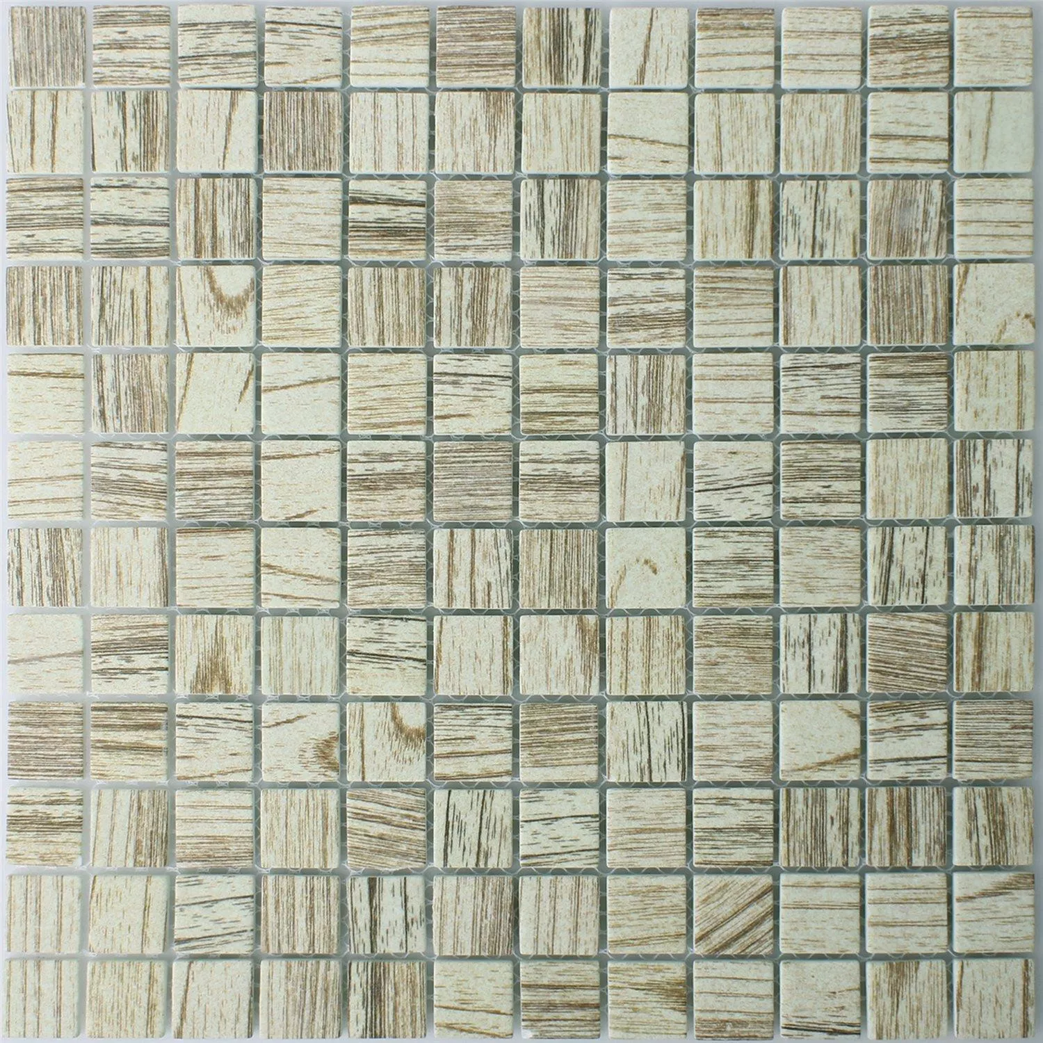 Sample Mosaic Tiles Glass Valetta Wood Structure Light Beige