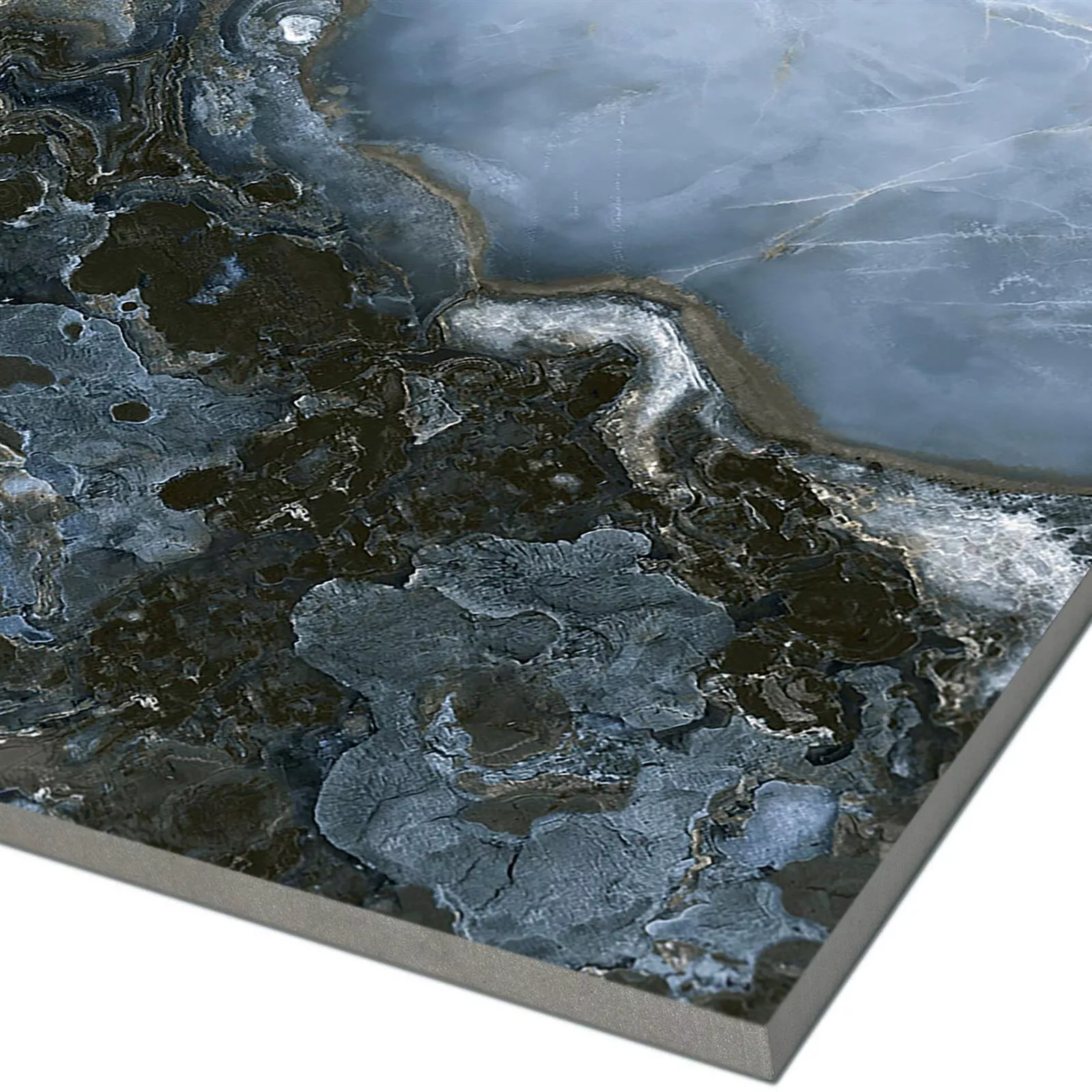 Sample Floor Tiles Naftalin Polished Black Blue 120x120cm