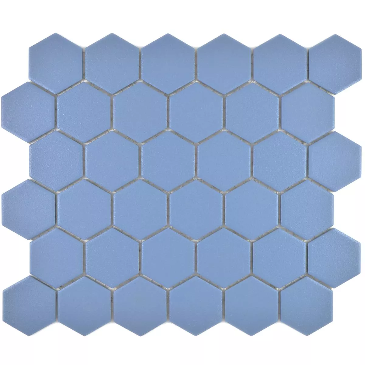 Mosaico Cerâmico Bismarck R10B Hexágono Azul H51
