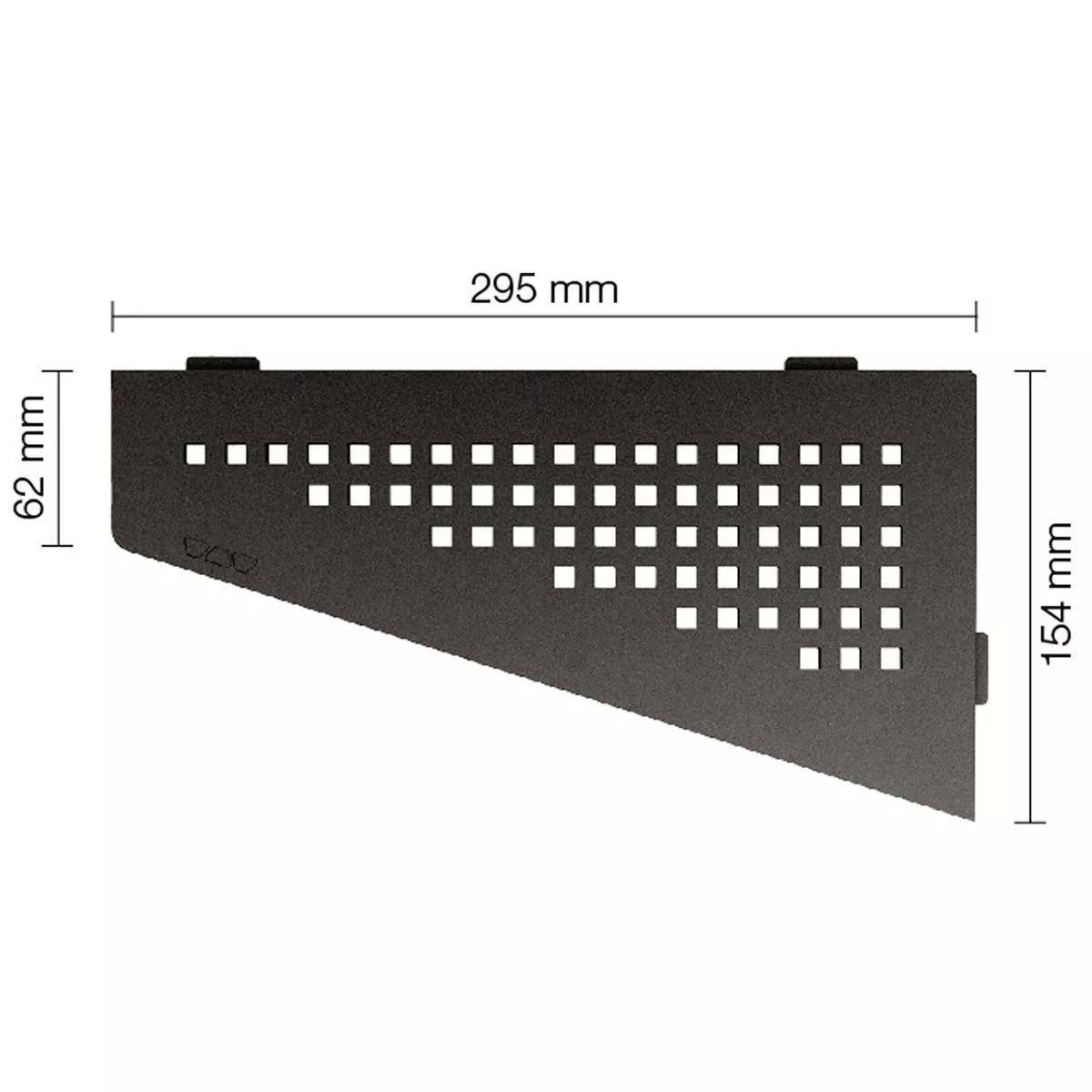 Prateleira de parede prateleira de chuveiro Schlüter quadrada 15,4x29,5cm quadrada antracite