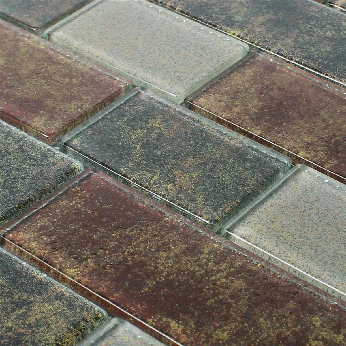 Próbka Mozaika Szklana Płytki Richmond Rustykalny Brązowy