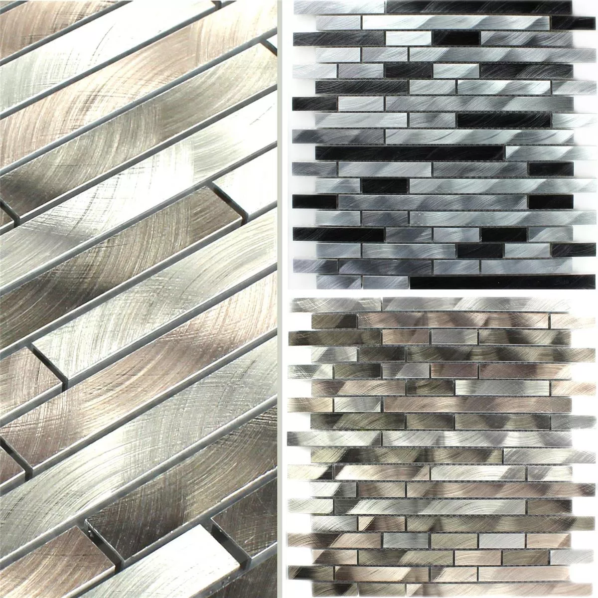 Sample Mosaic Tiles Aluminium Metal Sahara