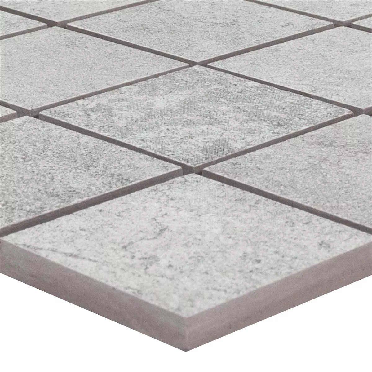 Carreau Mosaïque Céramique Gris Pierre MOS14-0202-R10_F – Antidérapant, Intérieur Mur
