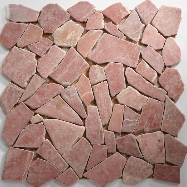 Marmor Brutna Mosaik Rosso Verona