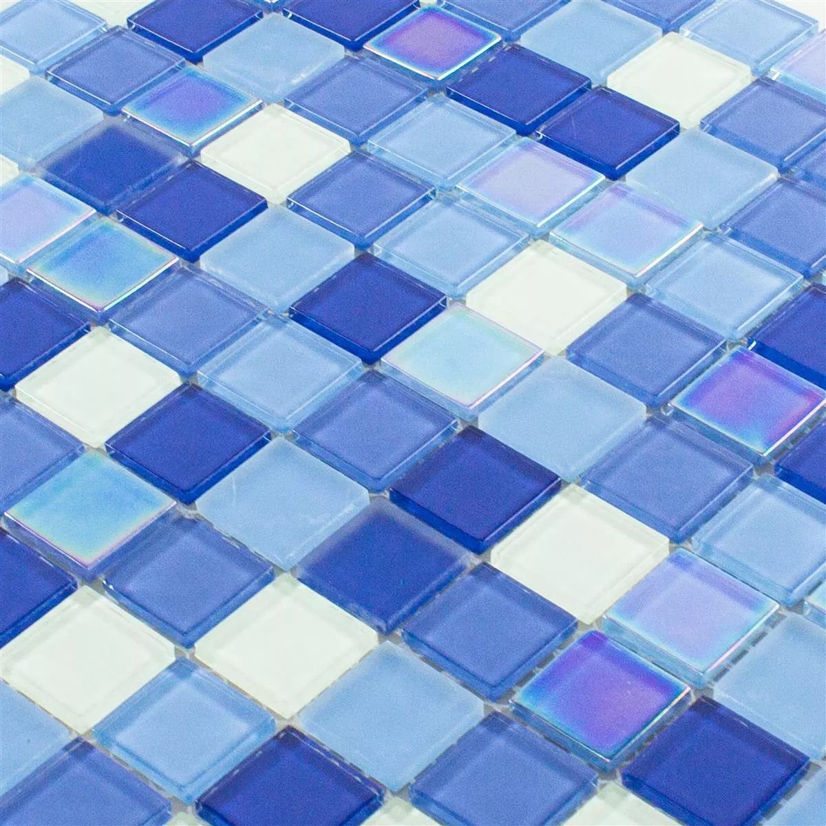 Stakleni Mozaik Pločice Karlsruhe Plava Bijela