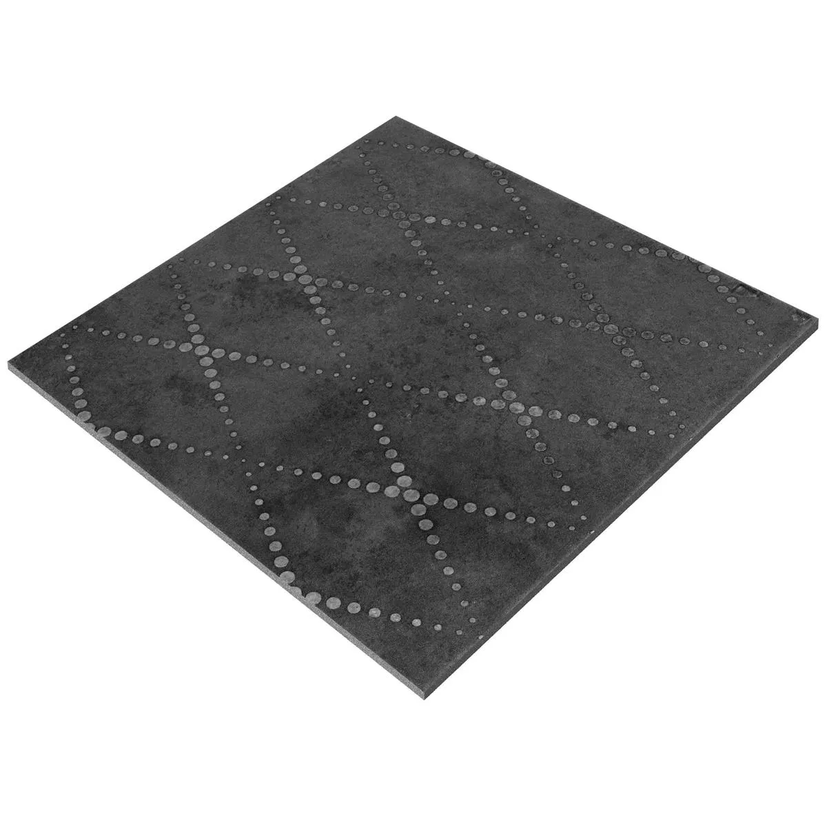 Floor Tiles Chicago Metal Optic Anthracite R9 - 18,5x18,5cm Pattern 2